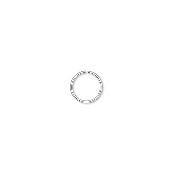 Jump ring, sterling silver-filled, 8mm round, 6.7mm inside diameter, 22 gauge. Sold per pkg of 50. image number 0