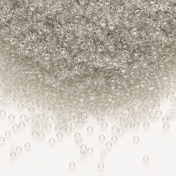 Seed bead, Miyuki, glass, pkg/35g, #15 rocaille, transparent taupe (RR-2412). image number 0