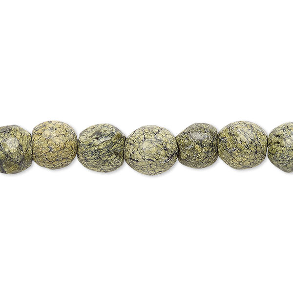 Russian serpentine 1pkg1, faceted round bead natural 15 inch 8-9mm image number 0