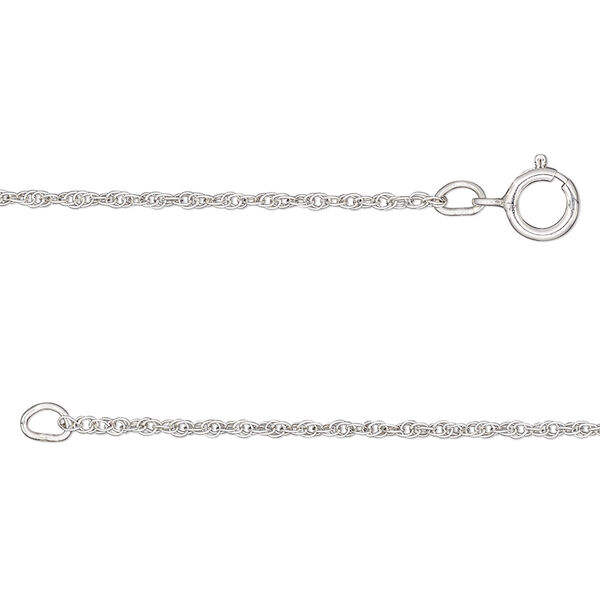 Chain, Gossamer™, sterling silver, 1mm triple rope, 16 inches. Sold individually. image number 0