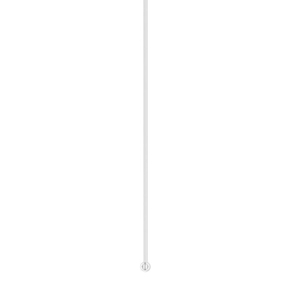Head pin, silver-plated brass, 2 inches with 1.5mm ball, 23 gauge. Sold per pkg of 10. image number 0