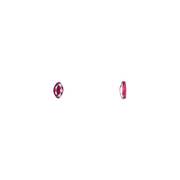 Ruby 1pkg1, hand-cut faceted marquise gem 4x2.5mm image number 0