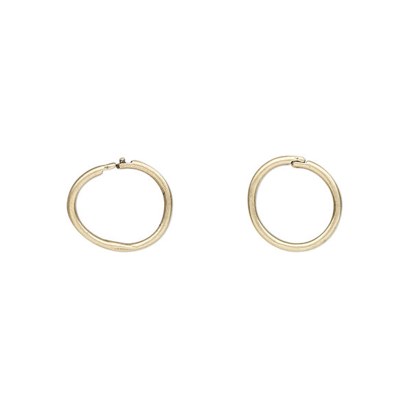 Loop Lock™, JBB Findings, antiqued brass, 10mm round. Sold per pkg of 4. image number 0
