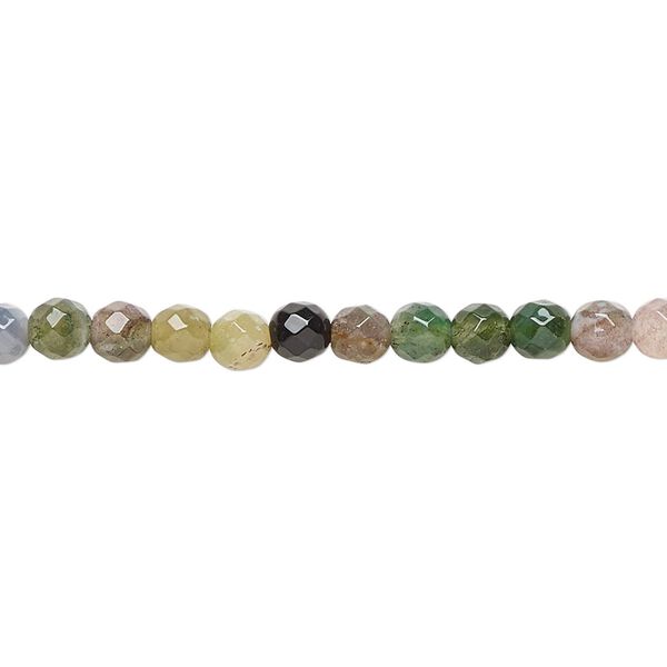Fancy jasper 1pkg1, faceted round bead natural 15.5-16 inch 4mm image number 0