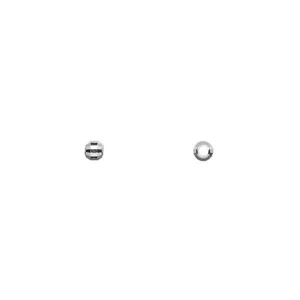 Bead, sterling silver, 3mm mirror round. Sold per pkg of 10. image number 0