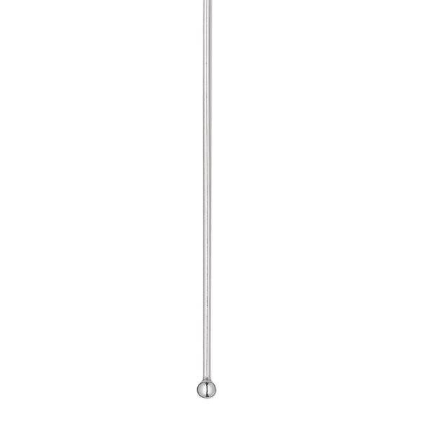 Head pin, sterling silver, 2 inches with 2mm ball, 21 gauge. Sold per pkg of 10. image number 0