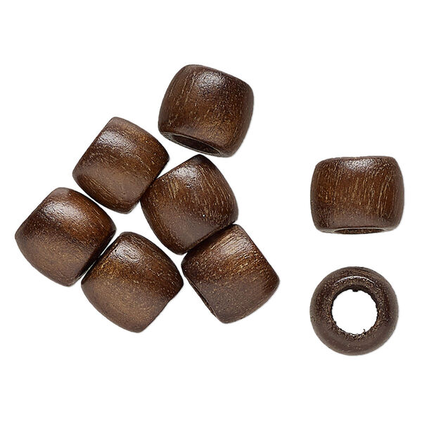 Bead, mango wood, 16x13mm-15x12mm barrel. Sold per pkg of 8. image number 0