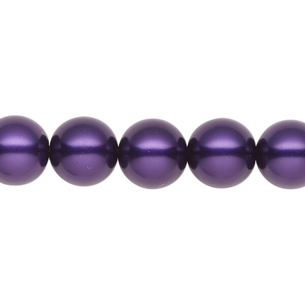 Pearl 2pk purple, Celestial Crystal® 10mm round 15.5-16 inch image number 0