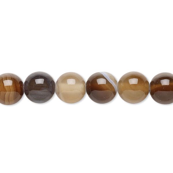 Black and white sardonyx 1pkg1, round bead 15.5-16 inch 8mm image number 0