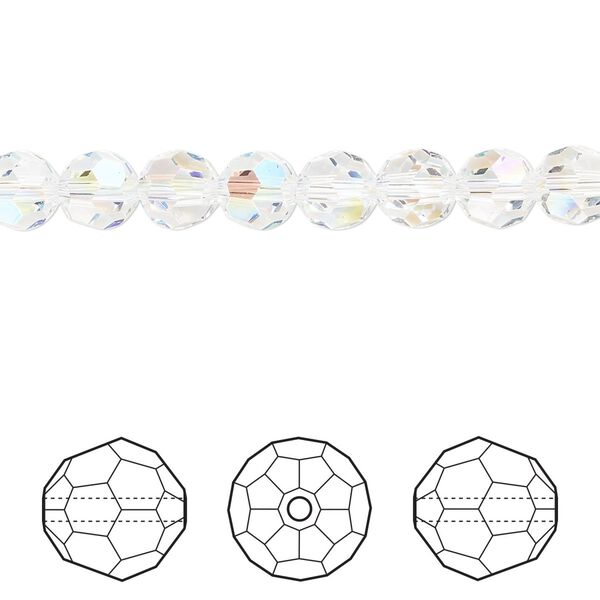 Bead 360pk crystal shimmer, Swarovski® 6mm round 5000 image number 0