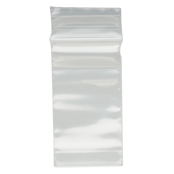 Bag, Tite-Lip™, plastic, clear, 1x2-inch top zip. Sold per pkg of 1,000. image number 1