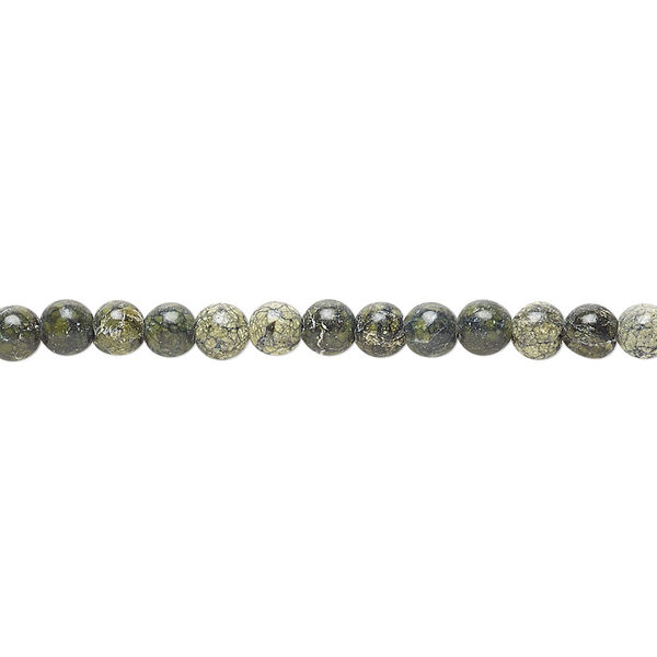 Russian serpentine 1pkg1, round bead natural B grade, 15.5-16 inch 4mm image number 0