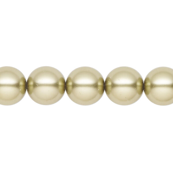 Pearl 50pk light green, Preciosa Czech crystal 10mm round image number 0