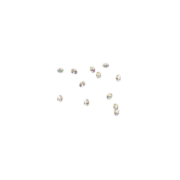 12pk crystal luminous green foil back, Crystal Passions® 1mm round PP9 1028 image number 0
