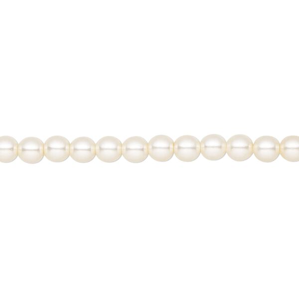 Pearl 600pk light creamrose, Preciosa Czech crystal 4mm round image number 0