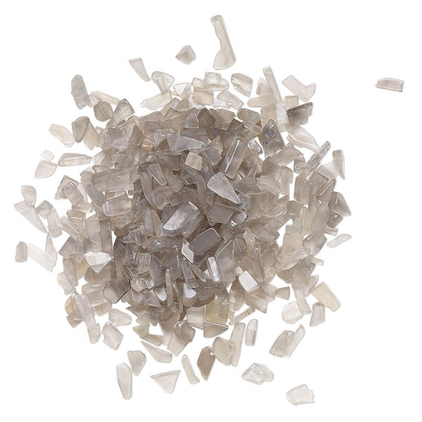 Grey moonstone 1pkg1, undrilled inlay chip natural 10g mini image number 0