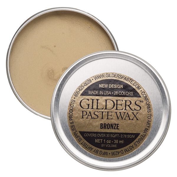 Wax paste, Gilders Paste®, pkg/1-ounce tin, bronze. image number 0