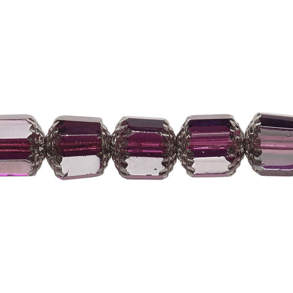 Bead, Czech glass, light purple and metallic light purple, 10mm round cathedral. Sold per 15-1/2" to 16" strand. image number 0