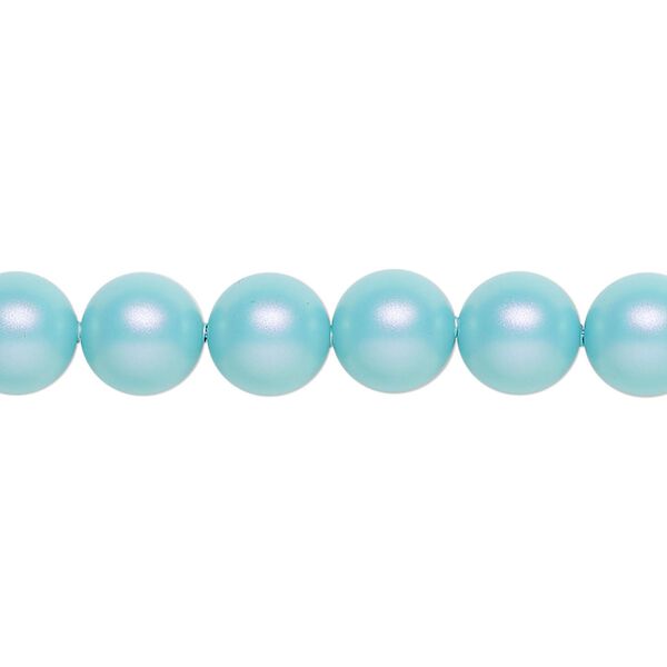 Pearl 250pk iridescent light turquoise, Swarovski® 8mm round 5810 image number 0