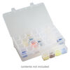 Organizer box, plastic, clear, 9 x 5-1/4 x 2-inch rectangle with tray insert, (7) 4-cell containers and snap top. Sold individually. image number 0