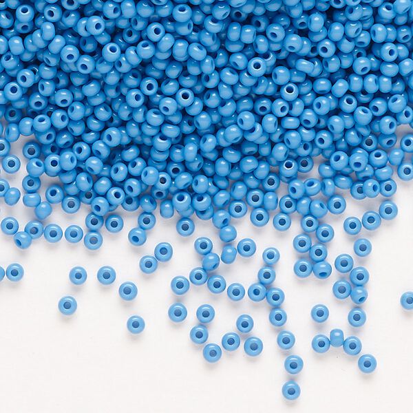 Seed bead, Preciosa Ornela Czech glass, pkg/50g, #11 rocaille, opaque dark turquoise, (63080). image number 0