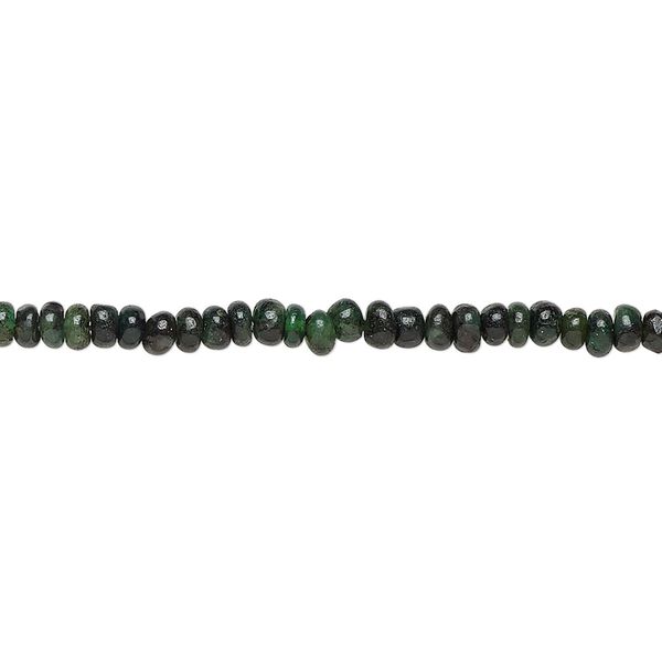 Emerald 1pkg1, hand-cut rondelle bead natural 15.5-16 inch 3x1mm-4x3mm image number 0