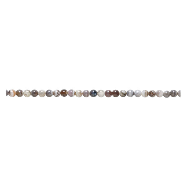 Botswana agate 1pkg1, round bead natural 15.5-16 inch 10mm image number 1