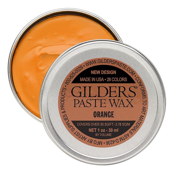 Wax paste, Gilders Paste®, pkg/1-ounce tin, orange. image number 0