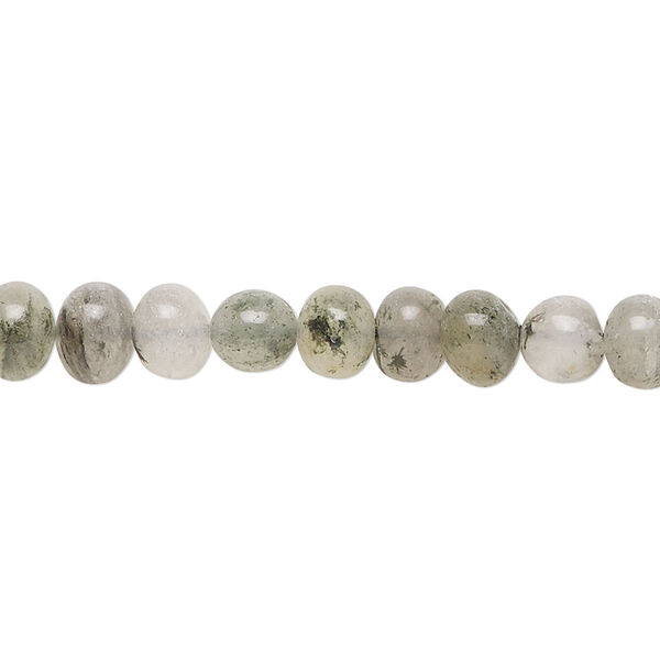 Black spotted quartz 1pkg1, hand-cut uneven round / rondelle bead natural 14 inch 6-7mm / 6x4mm image number 0