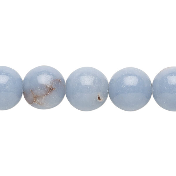Angelite 1pkg1, round bead 15.5-16 inch 12mm image number 0