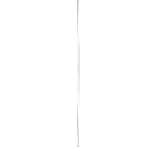 Head pin, silver-plated brass, 2 inches, 24 gauge. Sold per pkg of 1,000. image number 0