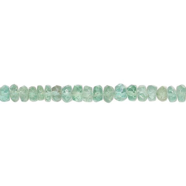 Apatite 1pkg1, hand-cut faceted rondelle bead natural 13 inch 3x2mm-5x4mm image number 0