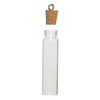 Component, glass / cork / nickel-finished steel, clear, 45x11mm bottle with stopper and screw eye. Sold per pkg of 100. image number 2