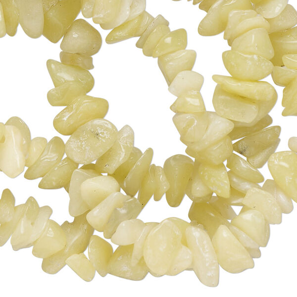 Olive new "jade" 1pkg1, chip bead natural C grade, 34 inch medium image number 0