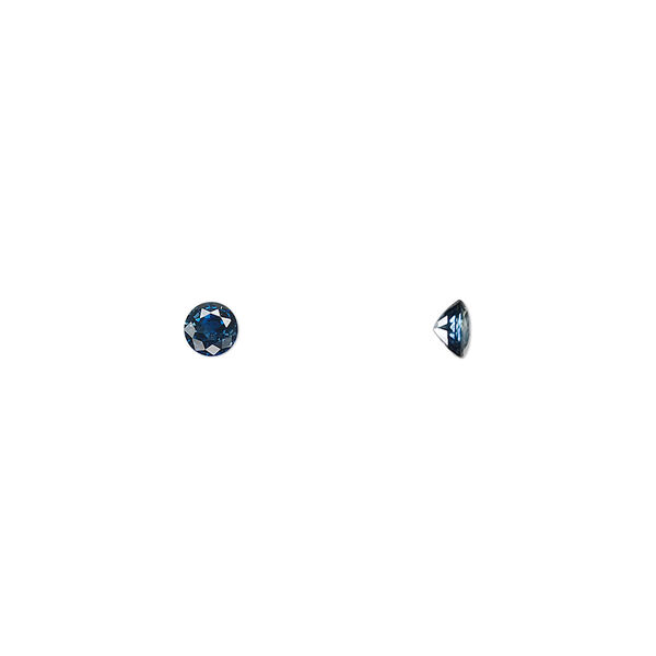 Blue sapphire 1pkg1, hand-cut faceted round gem 3.75mm image number 0