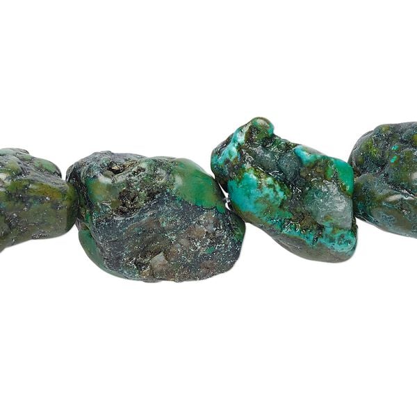 Turquoise 1pkg1, nugget bead 15.5-16 inch medium image number 0