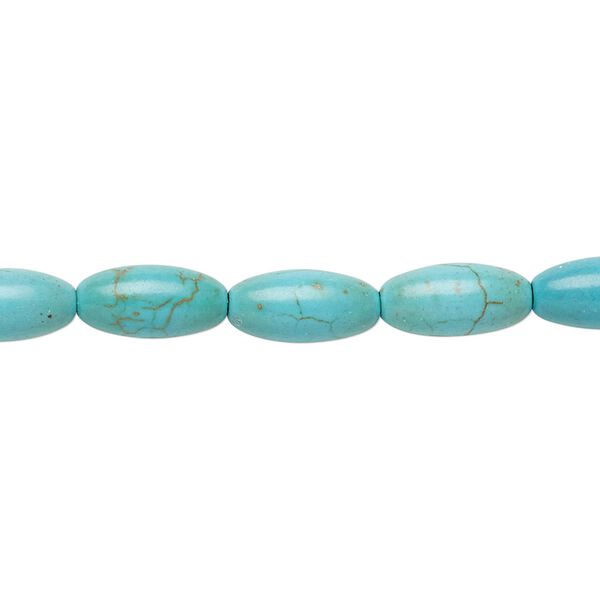 Magnesite 1pkg1, oval bead 15 inch 11x5mm-12x6mm image number 0