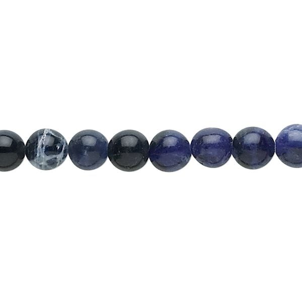 Sodalite 1pkg1, round bead natural 15.5-16 inch 6mm image number 0