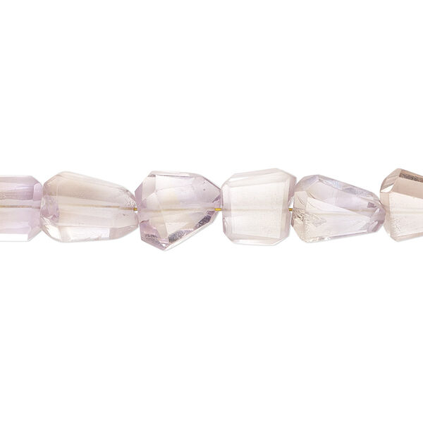 Ametrine 1pkg1, hand-cut faceted freeform bead , 6.5 inch 7x5mm-12x8mm image number 0