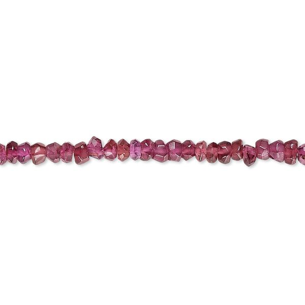 Rhodolite garnet 1pkg1, hand-cut faceted rondelle bead 13 inch 3x1mm-4x3mm image number 0