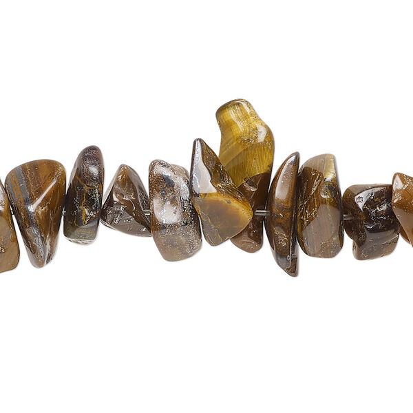 Tigereye 1pkg1, chip bead natural 15 inch large image number 0