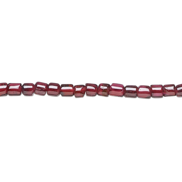 Garnet 1pkg1, hand-cut tube bead 15.5-16 inch 3mm image number 0