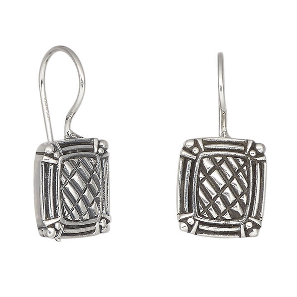 Earring mix, Create Compliments®, sterling silver, fishhook with 3/4" to 3" dangle, 18 gauge. Sold per pkg of 3 pairs. image number 1