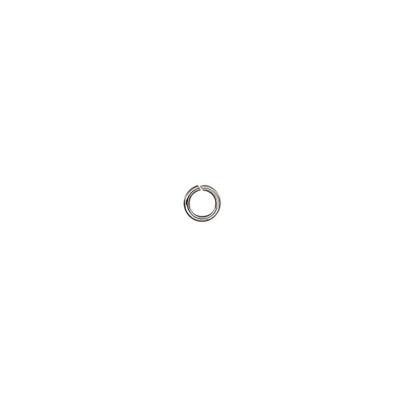 Jump ring, stainless steel, 4mm round, 2.6mm inside diameter, 22 gauge. Sold per pkg of 500. image number 0