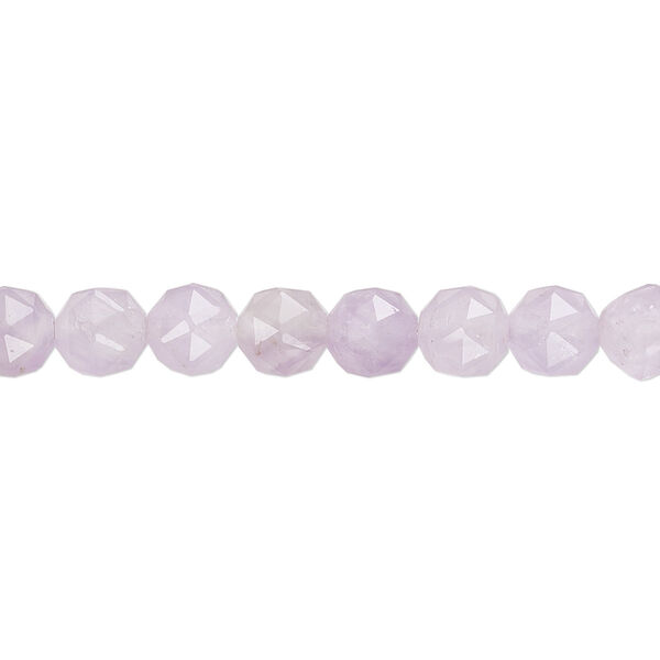 Lavender amethyst 1pkg1, rose-cut round bead natural 8 inch 6mm image number 0