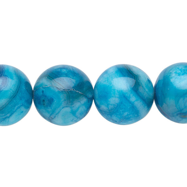 Crazy lace agate 1pkg1, round bead 15.5-16 inch 14mm image number 0