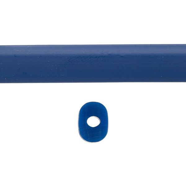 Cord, silicone, navy blue, 10x8mm oval with 2.5mm hole. Sold per pkg of 1 yard. image number 0