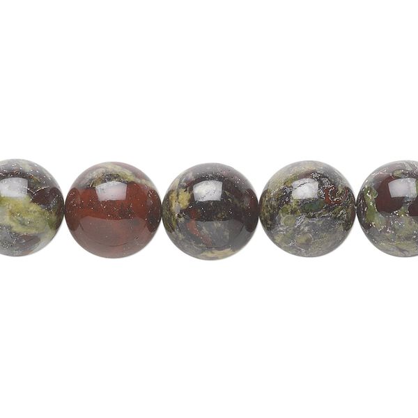 Dragon blood jasper 1pkg1, round bead natural 15.5-16 inch 10mm image number 0