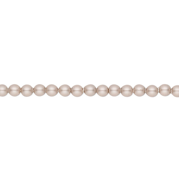 Pearl 100pk powder almond, Crystal Passions® 3mm round 5810 image number 0