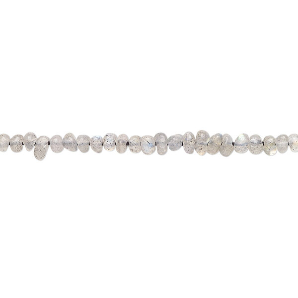Bead, labradorite (natural), mini to small pebble, Mohs hardness 6 to 6-1/2. Sold per 13-inch strand. image number 0
